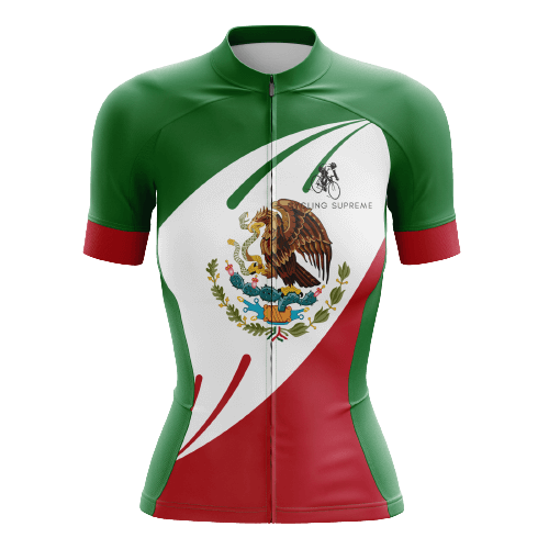 Women's cycling kit with the Mexico Flag design for a bold national statement | Cycling Supreme