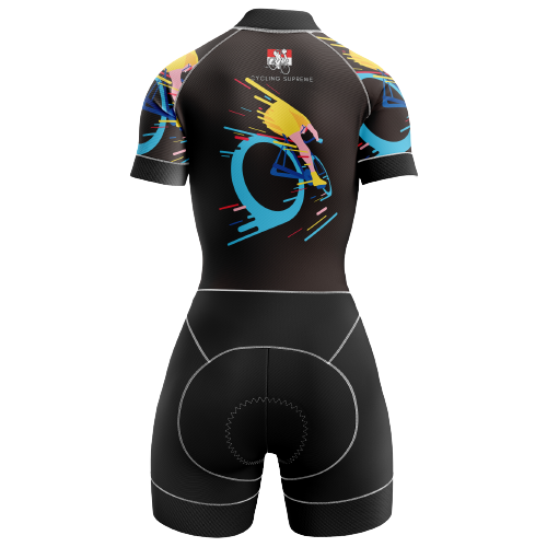Women's triathlon suit with a riders theme for cyclists. | Cycling Supreme