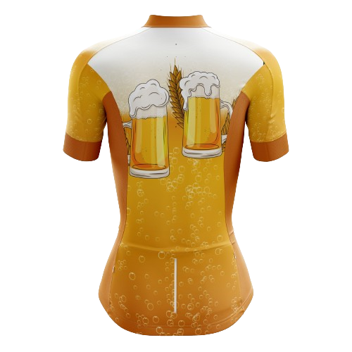 Women's cycling jersey with German beer theme. | Cycling Supreme