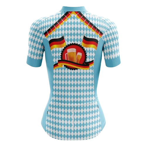 Women's cycling jersey featuring German themes. | Cycling Supreme