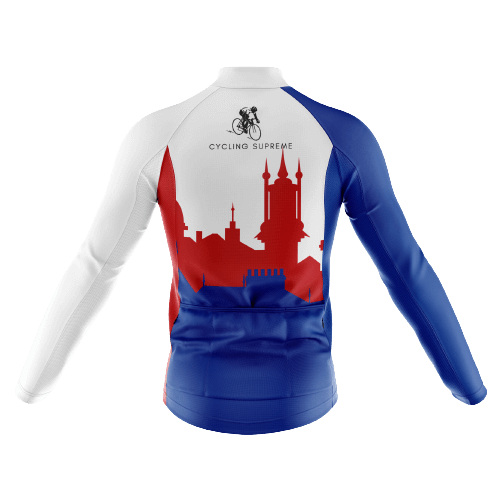 Men's long sleeve cycling jersey with Czech Republic design. | Cycling Supreme