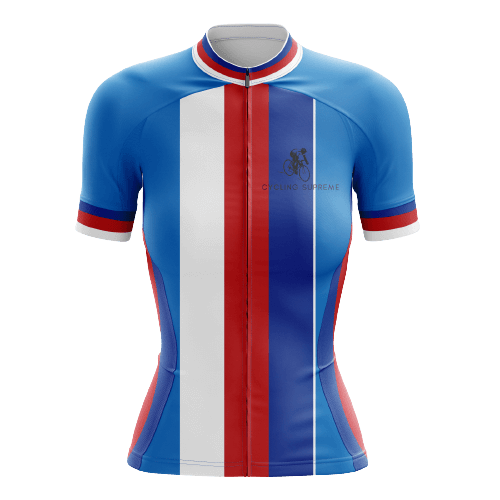 Women's cycling kit featuring Czech Republic Flag stripes for a sleek look | Cycling Supreme