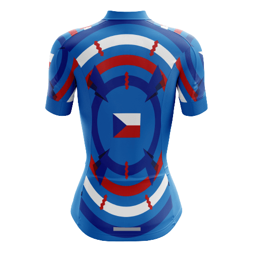 Women's cycling jersey with Czech flag stripes. | Cycling Supreme