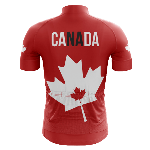 Canada Red/White Leaf men's cycling jersey, classic Canadian | Cycling Supreme