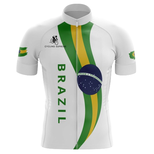 Cycling Jersey Brazil Flag Mens