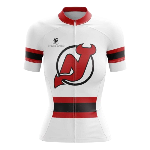 Women's cycling jersey featuring NJ Devils logo. | Cycling Supreme