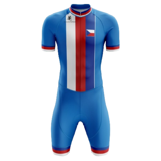 Men's Czech Republic triathlon suit featuring a vibrant Czech-inspired design and breathable, performance-focused fabric. | Cycling Supreme