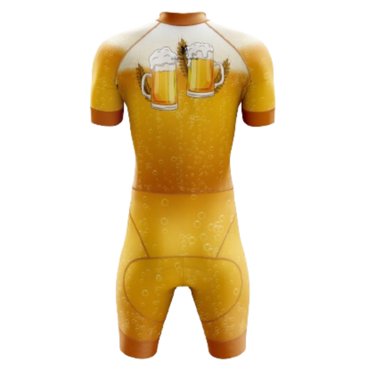 Men's Germany Beer triathlon suit with a fun beer-themed design and breathable fabric for optimal performance. | Cycling Supreme