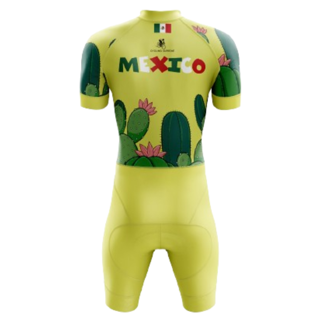 Men's Mexico triathlon suit featuring a vibrant Mexican design and breathable, performance-enhancing fabric. | Cycling Supreme