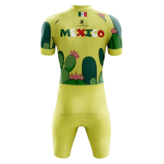 Men's Mexico triathlon suit featuring a vibrant Mexican design and breathable, performance-enhancing fabric. | Cycling Supreme