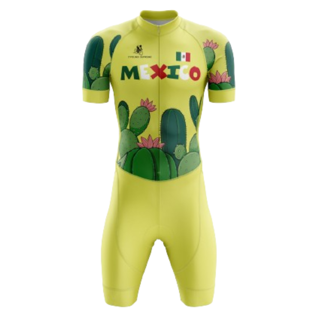 Men's Mexico triathlon suit featuring a vibrant Mexican design and breathable, performance-enhancing fabric. | Cycling Supreme