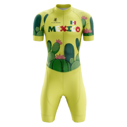 Men's Mexico triathlon suit featuring a vibrant Mexican design and breathable, performance-enhancing fabric. | Cycling Supreme