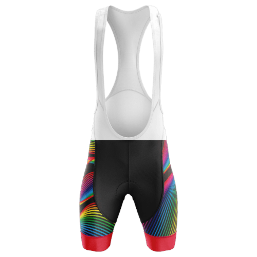 Neon Stripes Bib Shorts with a bold neon stripe design and breathable material for a high-performance and vibrant ride. | Cycling Supreme