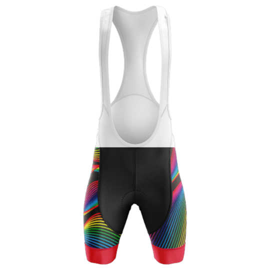 Neon Stripes Bib Shorts with a bold neon stripe design and breathable material for a high-performance and vibrant ride. | Cycling Supreme