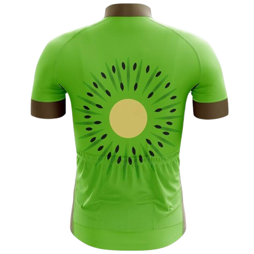 Vibrant and breathable cycling jersey featuring a playful kiwi fruit design. Perfect for cyclists who love fresh style. | Cycling Supreme