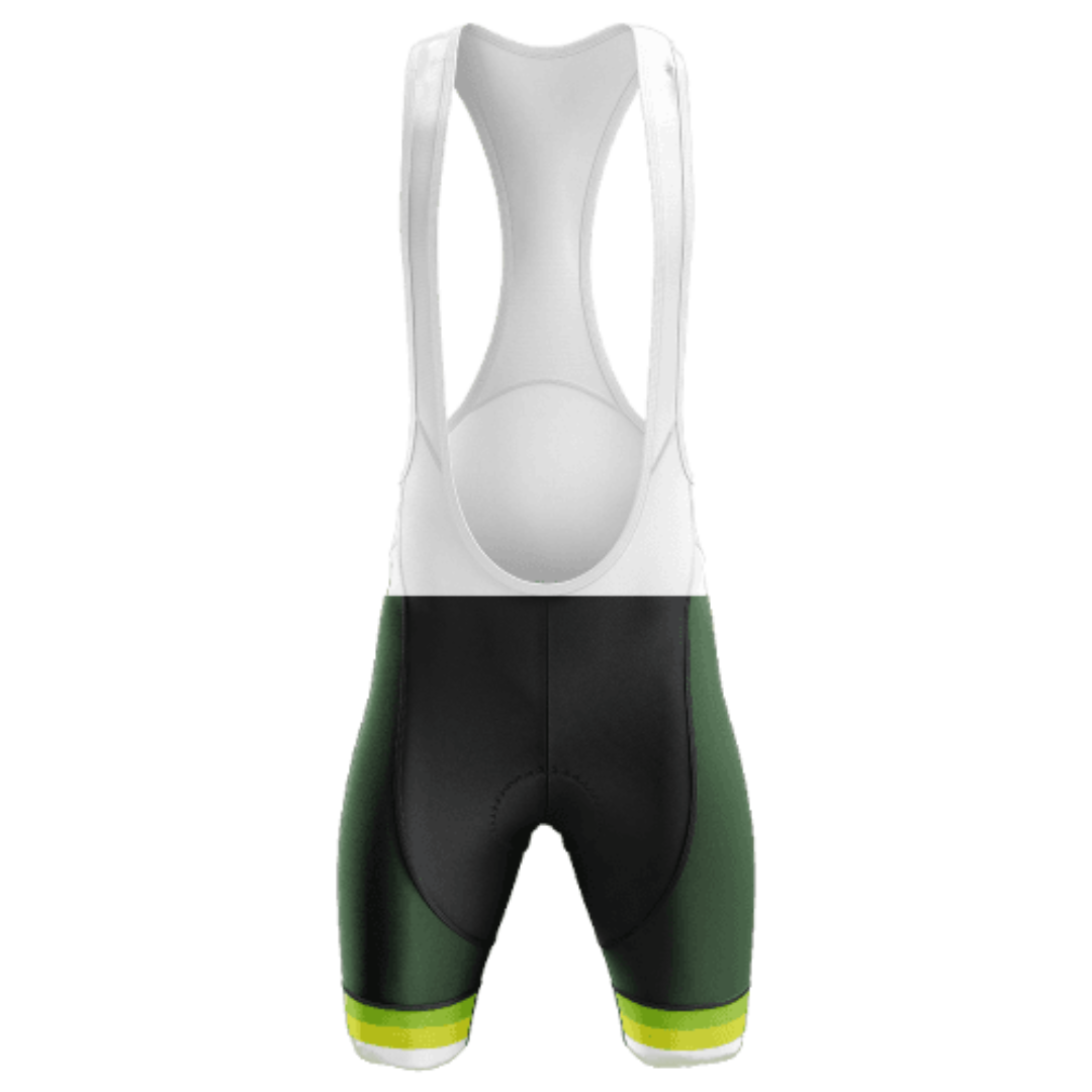 Green Bib Shorts featuring a sleek green design and breathable fabric for a stylish and comfortable ride. | Cycling Supreme