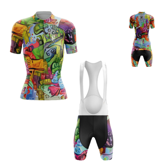 Women's cycling kit featuring a Color Rush design for a vibrant look | Cycling Supreme