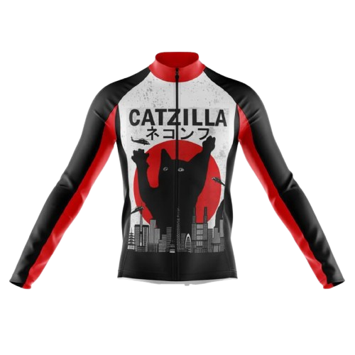 Catzilla III Long Sleeve Cycling Jersey For Men | Cycling Supreme