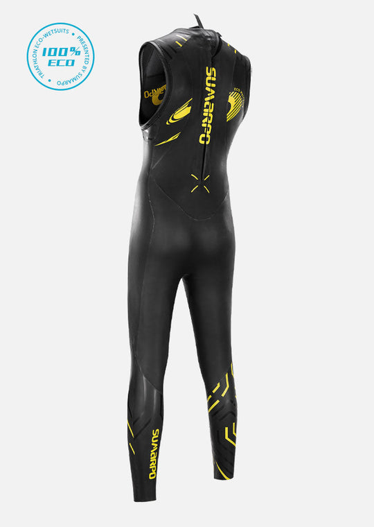 A men's eco-friendly sleeveless triathlon wetsuit designed for comfort and performance. | Cycling Supreme