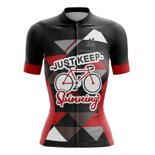 Women's cycling jersey with motivational slogan. | Cycling Supreme