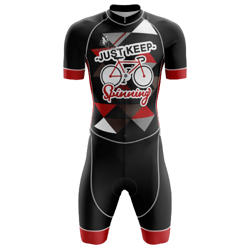"Just Keep Spinning" triathlon suit for men. | Cycling Supreme