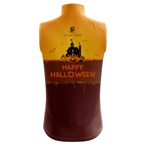 Men's Happy Halloween 2.0 sleeveless cycling jersey showcasing new Halloween-inspired graphics. | Cycling Supreme