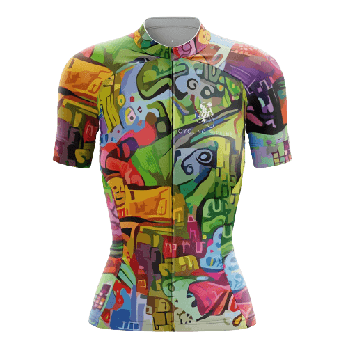 Women's cycling jersey with vibrant colors. | Cycling Supreme