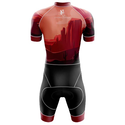 Tequila Sunrise Men's Triathlon Suit – vibrant gradient triathlon suit for peak performance | Cycling Supreme