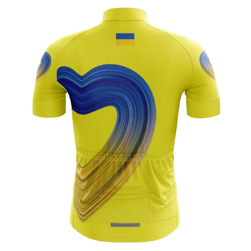 Ukraine Heart men's cycling jersey, patriotic design | Cycling Supreme