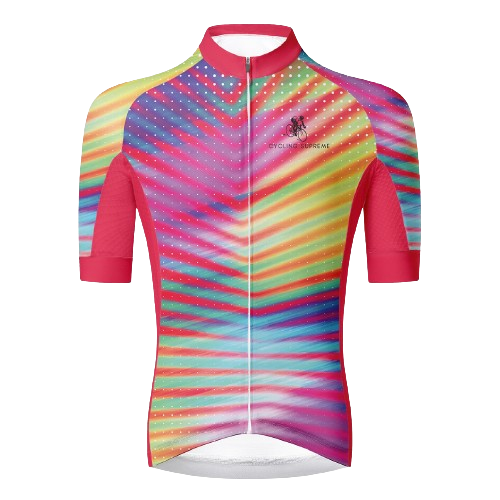 Futuristic digital wave design for tech-savvy cyclists. | Cycling Supreme