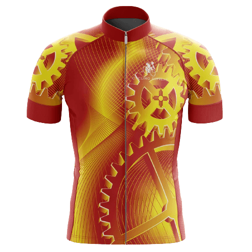 Flame Gears men's cycling jersey, fiery design | Cycling Supreme