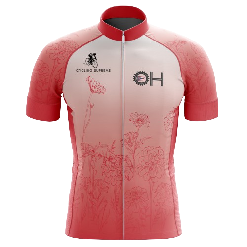 Floral Rose men's cycling jersey, elegant and floral | Cycling Supreme