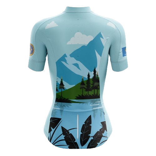 Women's cycling jersey celebrating mountain life. | Cycling Supreme