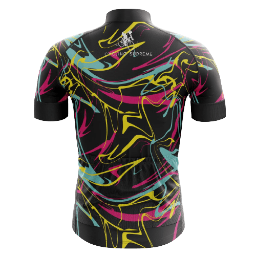 Color Splash men's cycling jersey, vibrant and artistic | Cycling Supreme