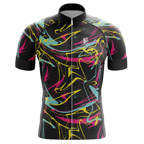 Color Splash men's cycling jersey, vibrant and artistic | Cycling Supreme