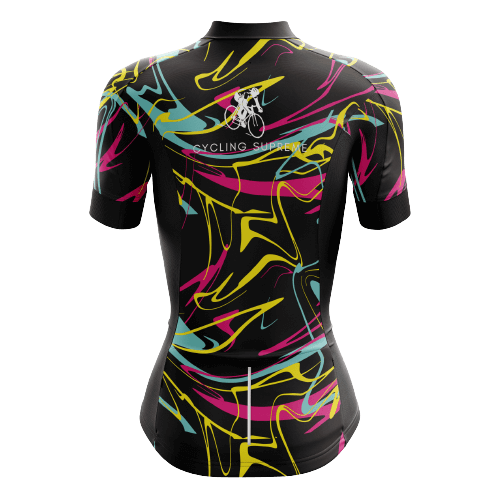 Women's cycling jersey with splash of colors design. | Cycling Supreme
