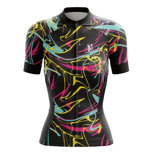 Women's cycling jersey with splash of colors design. | Cycling Supreme