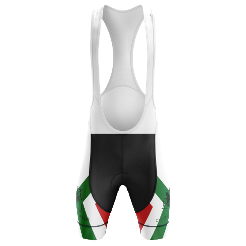 Unisex bib shorts with an Italian flag design for a stylish ride. | Cycling Supreme