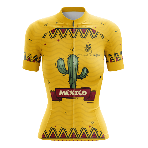 Women's cycling jersey featuring Mexican cactus. | Cycling Supreme