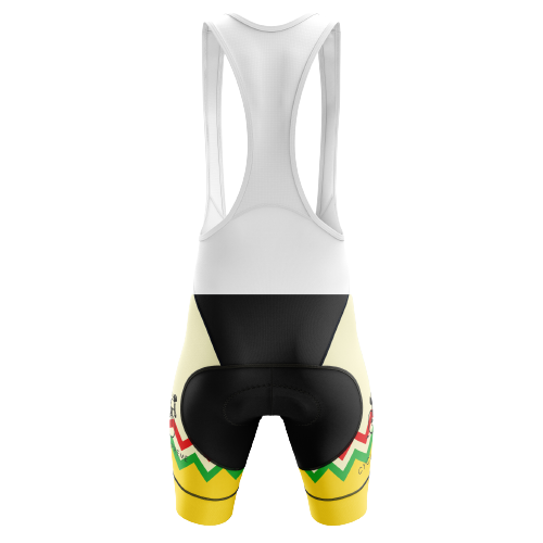 Unisex bib shorts with a Mexican sombrero design for a festive ride. | Cycling Supreme