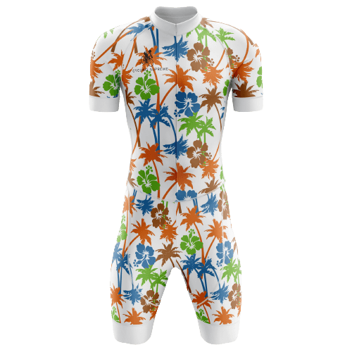 Flower/palms triathlon suit for men. | Cycling Supreme