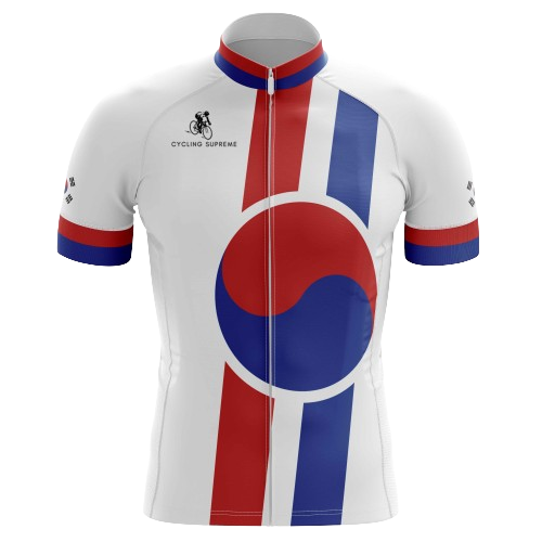 South Korea Flag men's cycling jersey, Korean national colors | Cycling Supreme