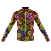 Grapes Men's Long Sleeve Cycling Jersey