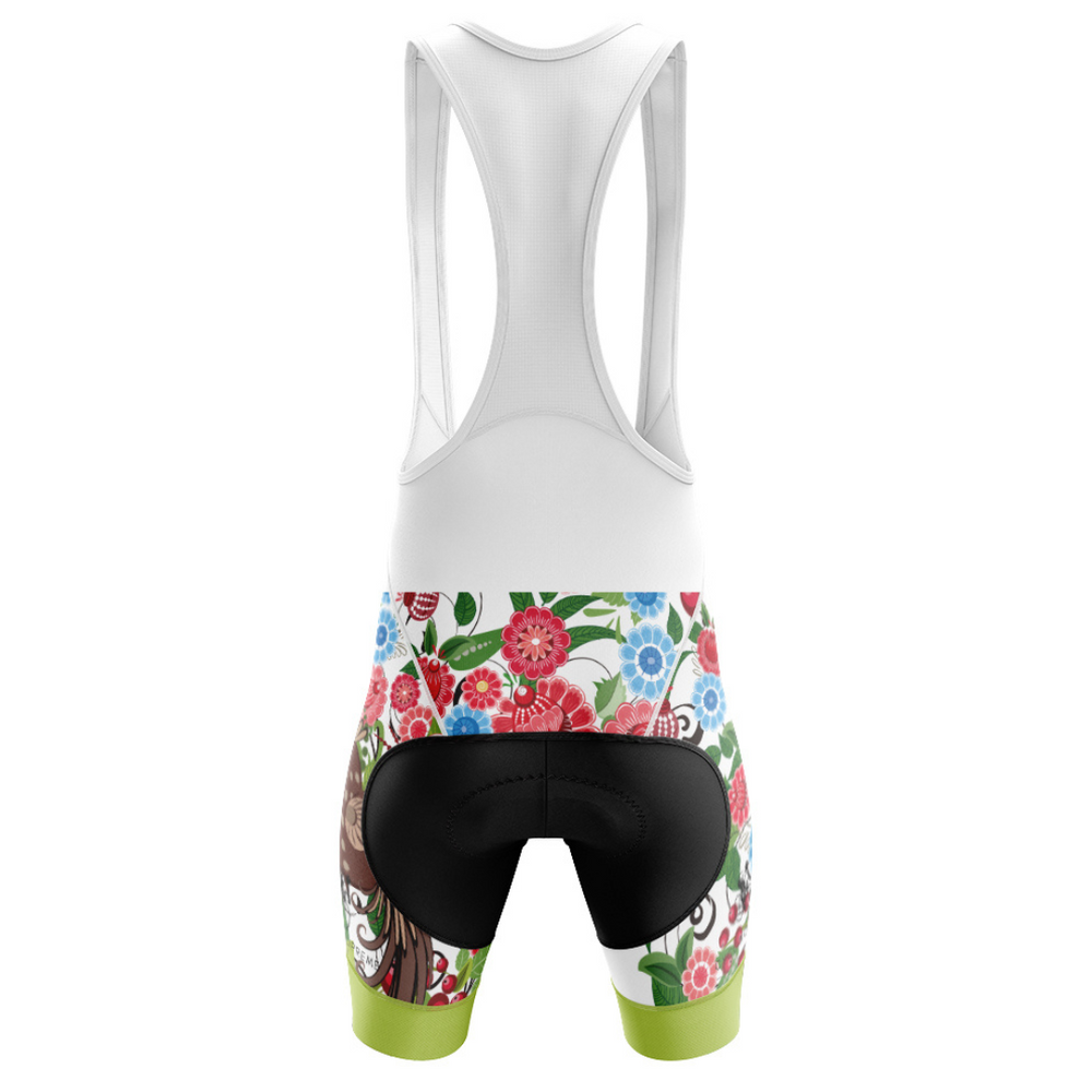 Floral Bib Shorts with a vibrant floral design and breathable material for a colorful and comfortable cycling experience. | Cycling Supreme